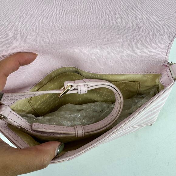 Kate Spade Fairmount Square Monday striped crossbody bag in pink - Picture 4 of 4